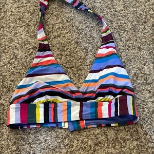 J. Crew Multicolor Striped Bikini Top only